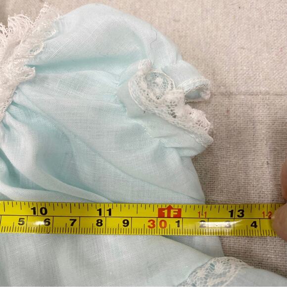 Vintage 80s Ruffled Peter Pan Collar Baby Dress & lined bloomer set 3-6 months - Picture 8 of 15